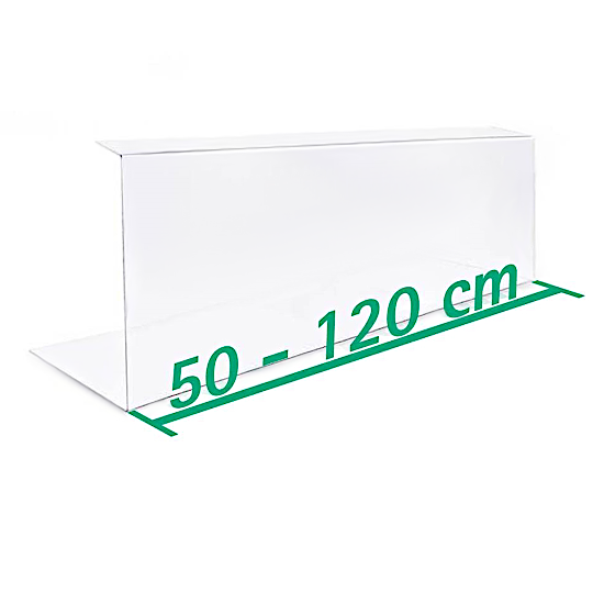 Spuckschutz Typ 2 – hoher Thekenaufsatz aus Plexiglas