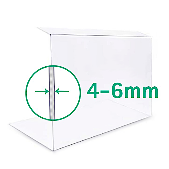 Spuckschutz Typ 2 – hoher Thekenaufsatz aus Plexiglas