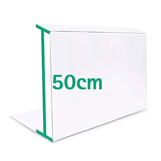 Spuckschutz Typ 2 – hoher Thekenaufsatz aus Plexiglas